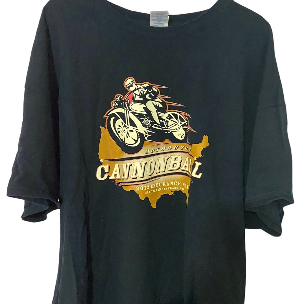 Motorcycle cannonball run T-shirt size 3xl